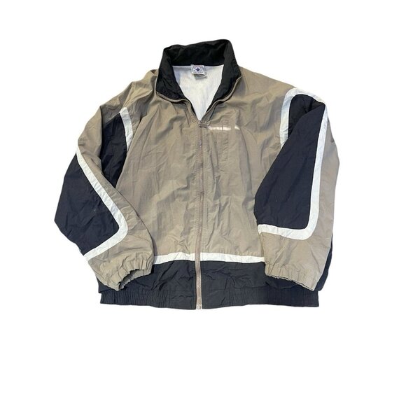 Vintage Converse All Star Chuck Taylor Windbreaker Jacket Mens XXL Brown 90s - Picture 1 of 14